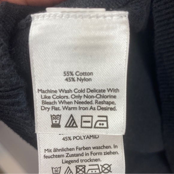 Eddie Bauer Black V Neck Long Sleeve Cotton Sweater Small - Picture 9 of 10